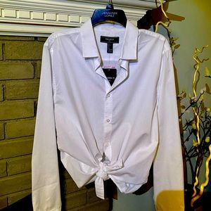 H&M- white button down shirt.